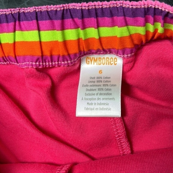 Horizontal bright striped Skort Gymboree size 6 with ruffles NWT Barbie pink - Picture 5 of 10